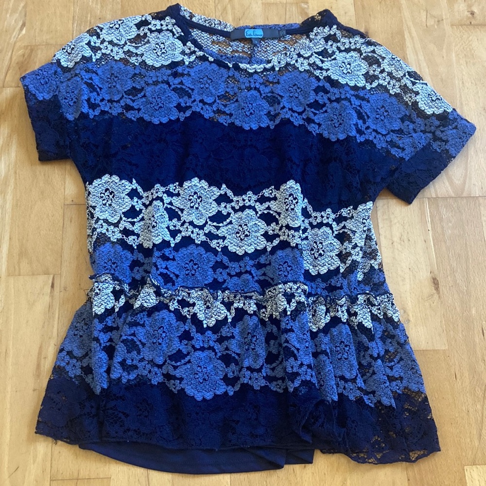 Lace Navy Blue Top